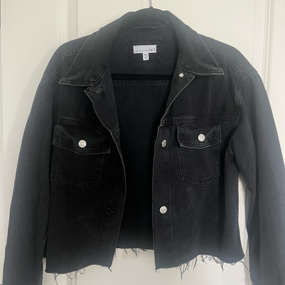 LOFT Charcoal Jean Jacket